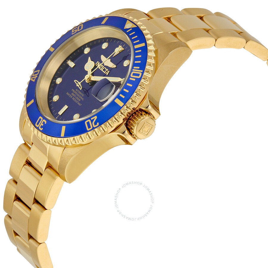 Invicta - Invicta Pro Diver Automatic Blue Dial Yellow Gold-plated Men's Watch 8930OB - 2