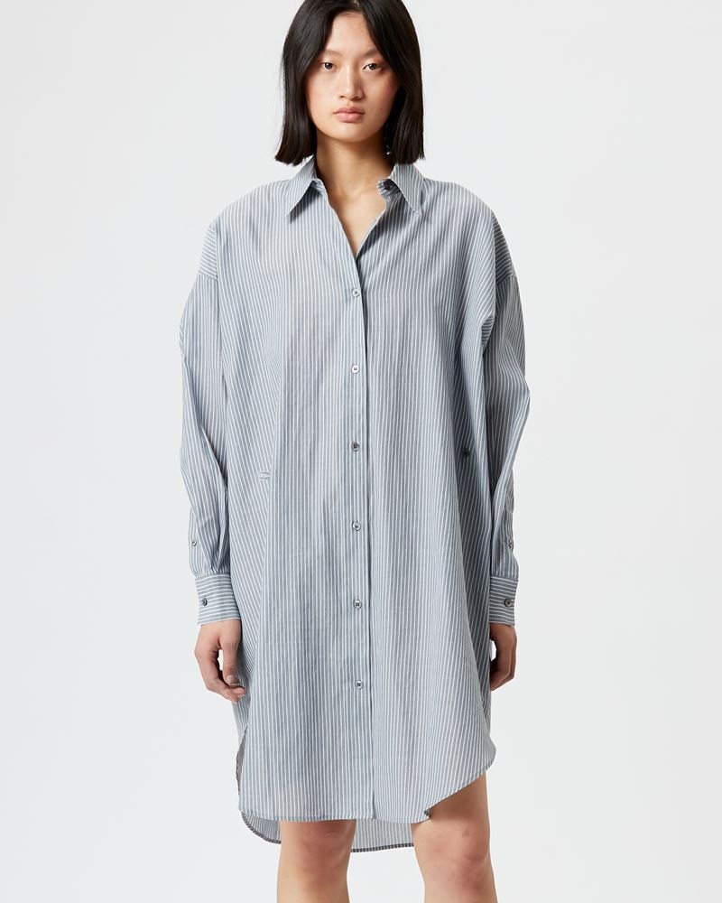 SEEN STRIPED MIDI SHIRT-DRESS - 4