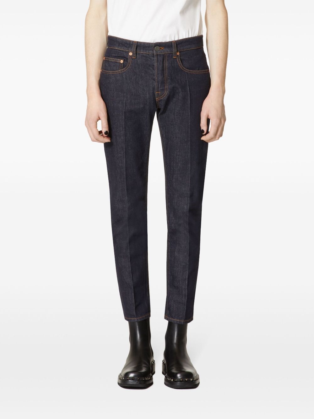 logo-patch carrot-fit jeans - 3