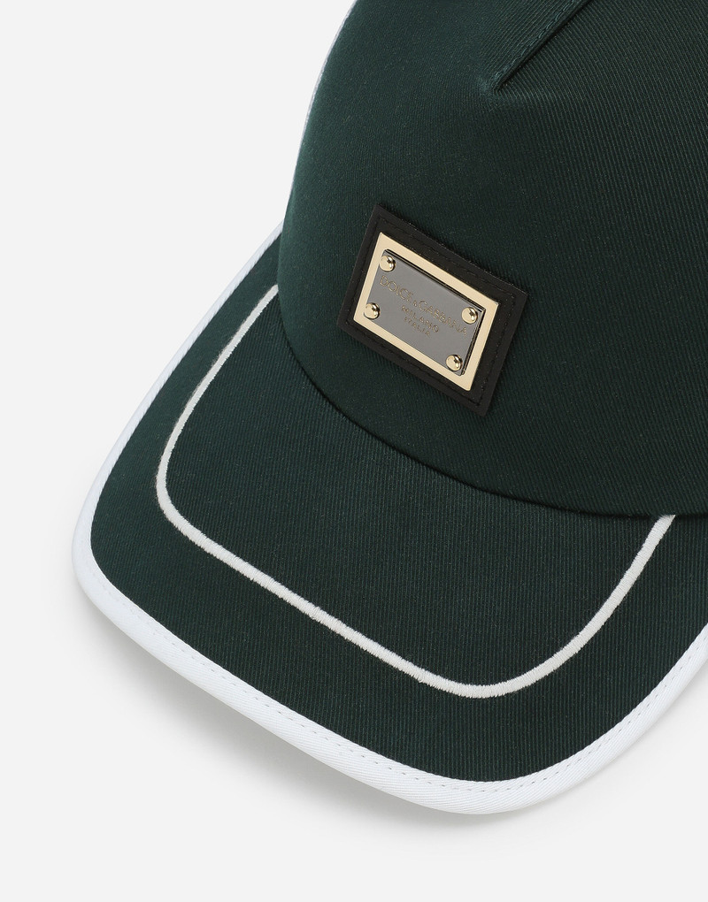 Dolce & Gabbana Cotton trucker hat with logo tag and mesh outlook