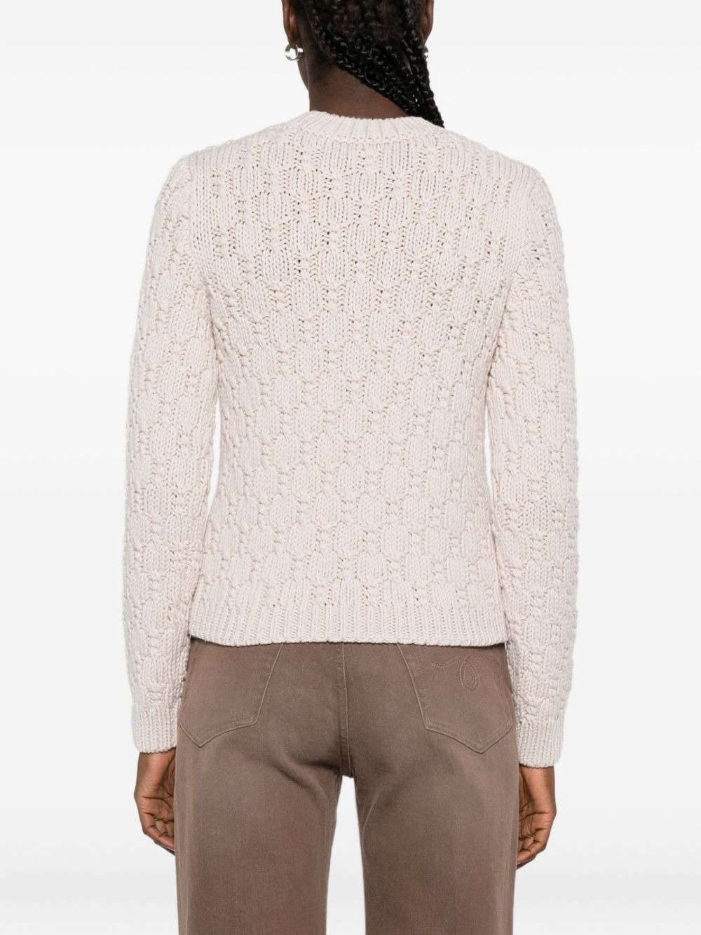 textured wool sweater - 4