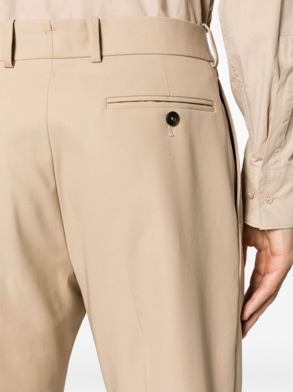 mid-rise twill-weave tailored trousers - 5