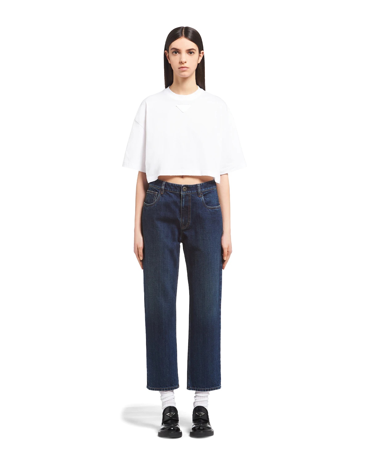 Indigo denim five-pocket jeans - 2