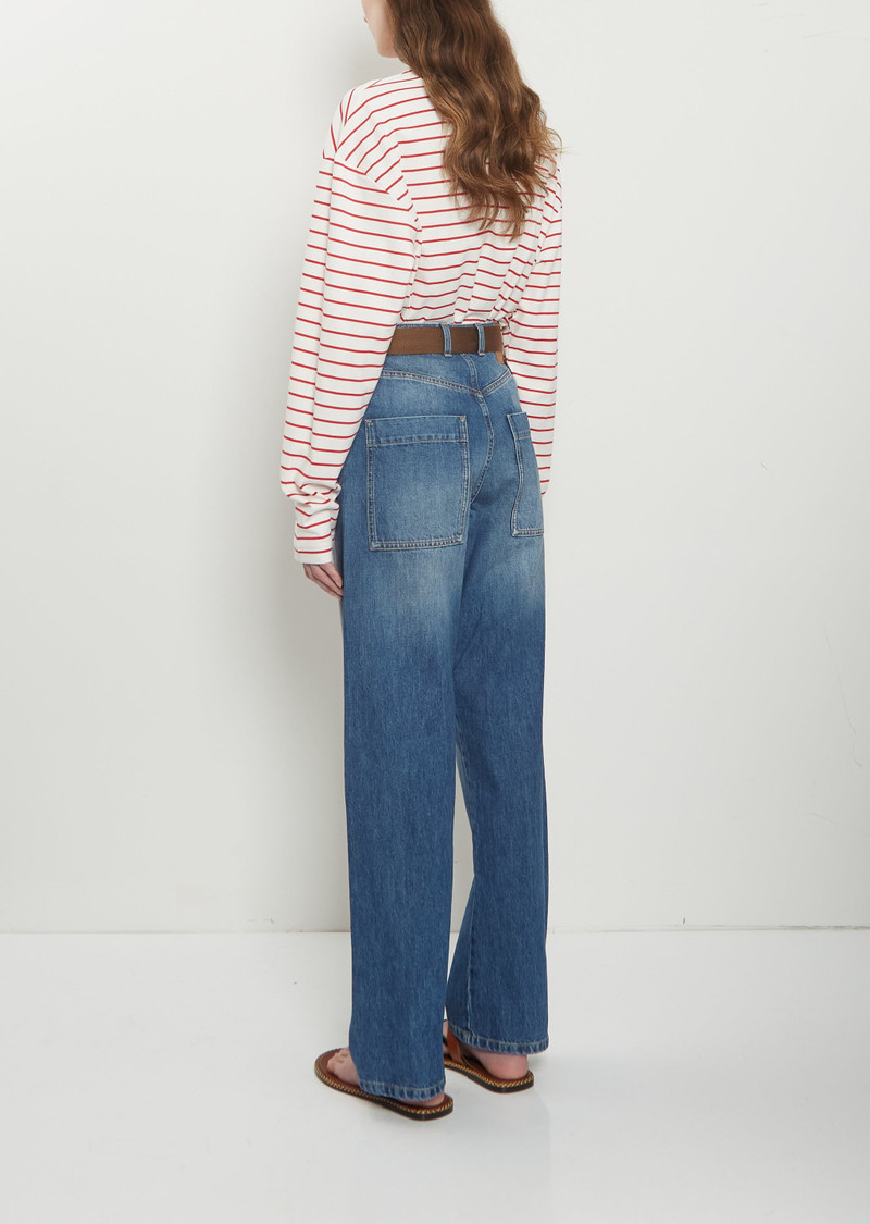 Plan C Belt Denim Trousers outlook
