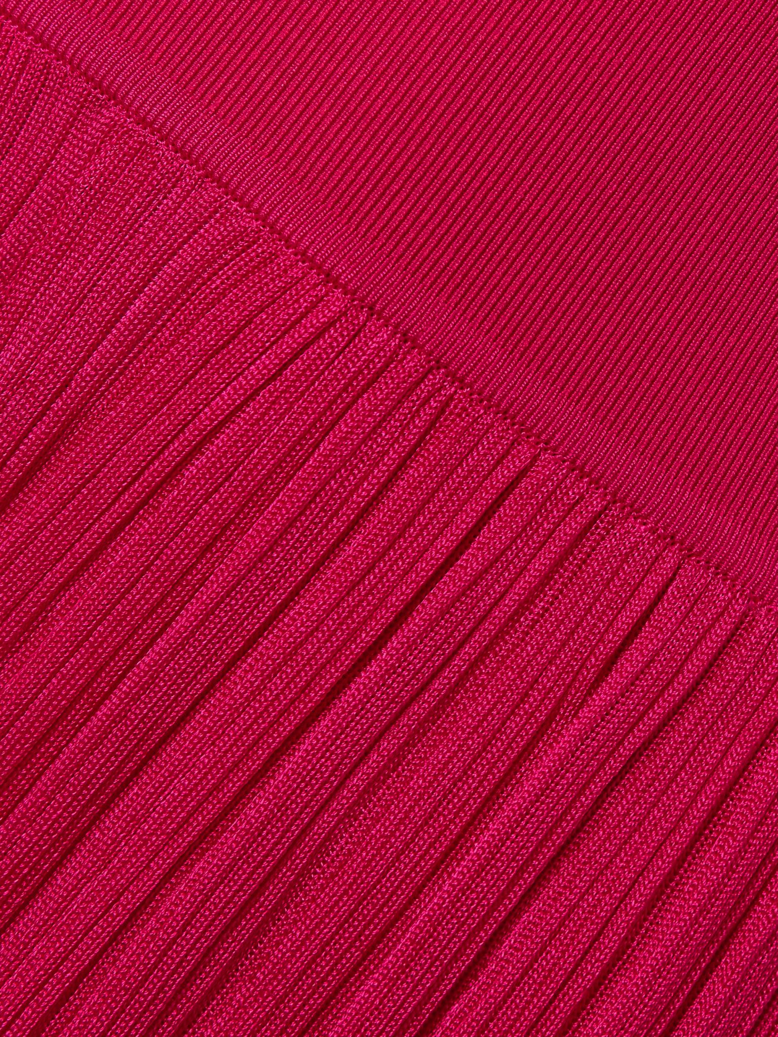 Strapless pleated stretch-knit jumpsuit Pink - 4