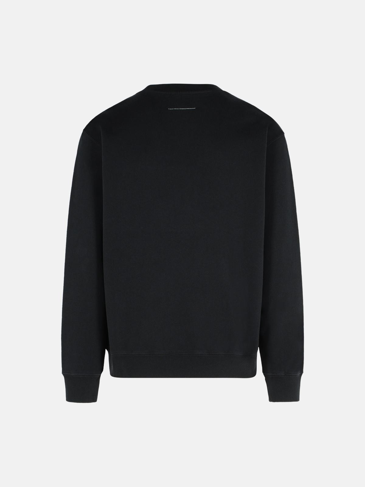 BLACK COTTON SWEATSHIRT - 3