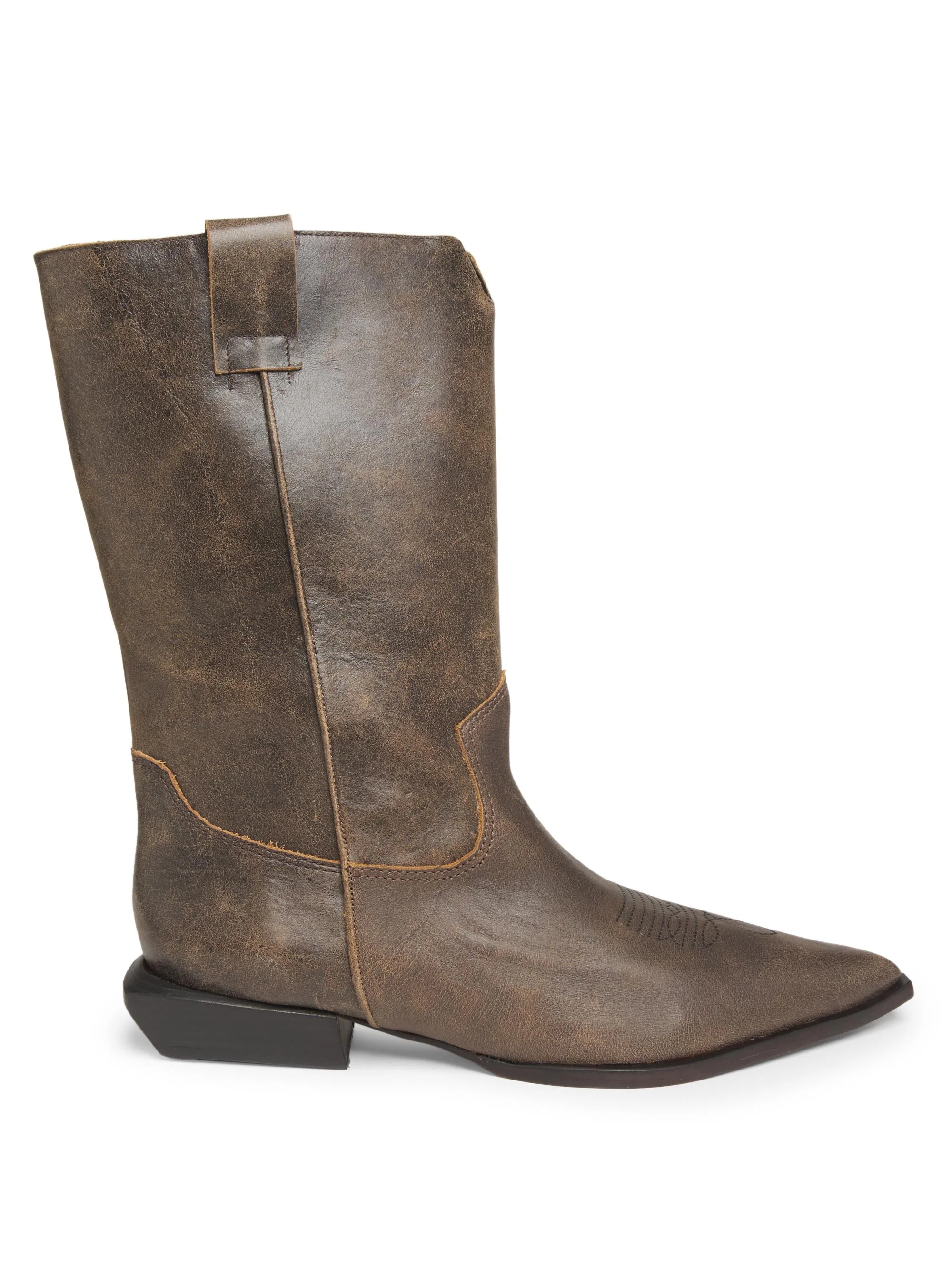 Women's Ashley 30MM Leather Boots - Black - 1