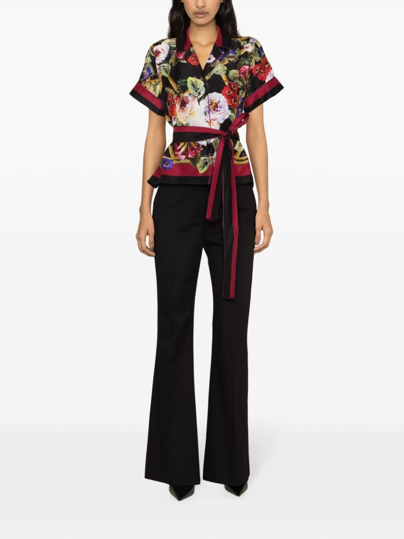 Dolce & Gabbana mid-rise twill flared trousers outlook
