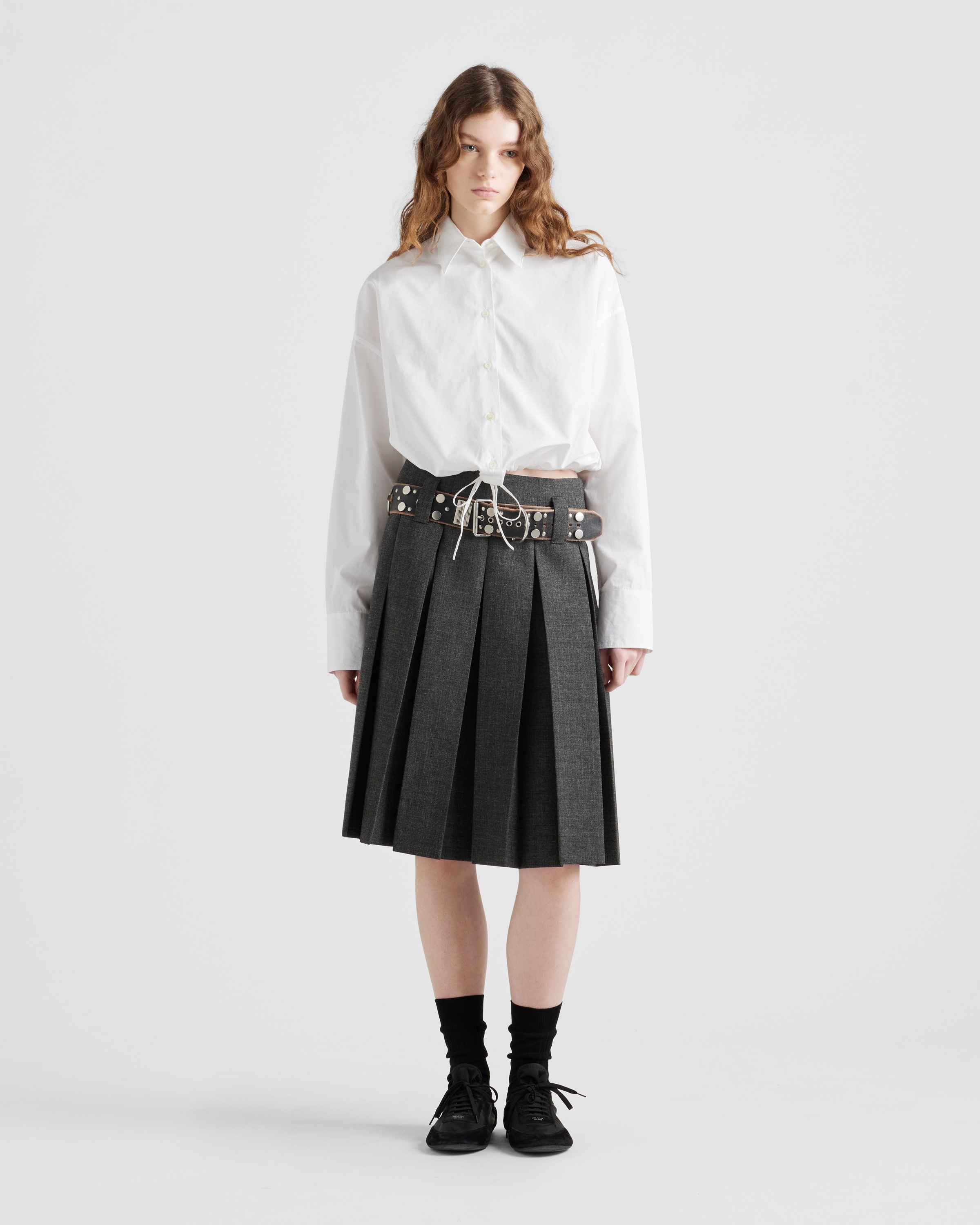 Drawstring poplin shirt - 2