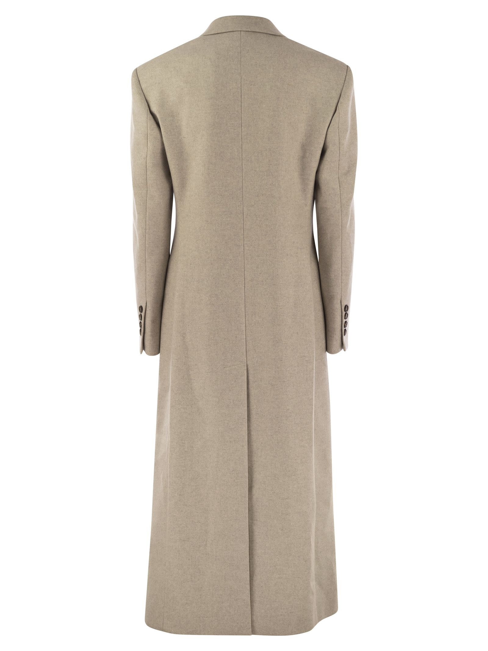 Brunello Cucinelli Women Lightweight Wool Cloth Coat With Jewellery - 2