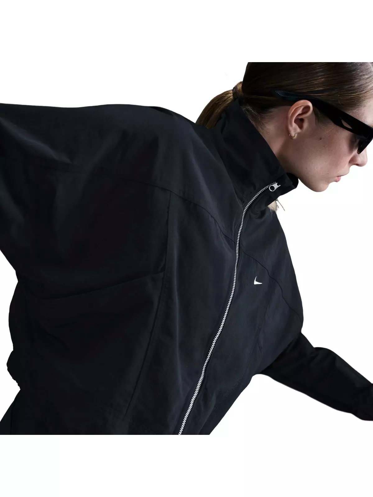 Women's Sportswear Everything Wovens Oversized Repel UV Protection Jacket - Black - 3