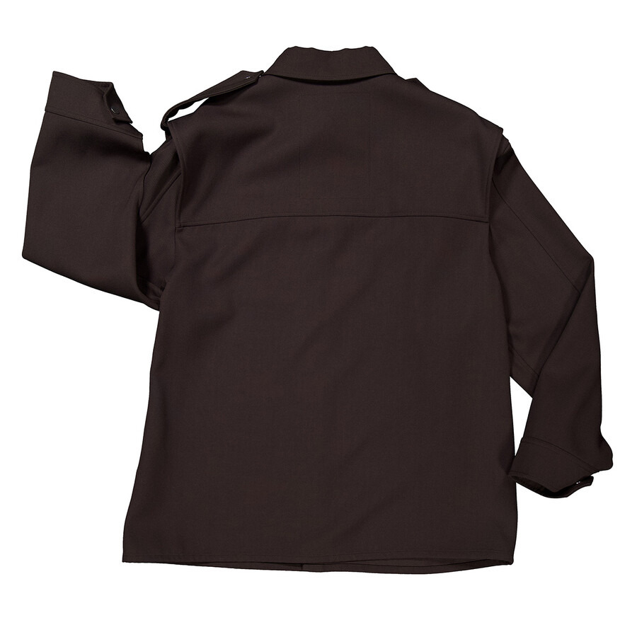 Burberry Long Sleeve Gabardine Wool Shirt, Brand Size 10 ( US Size 8 ) - 3