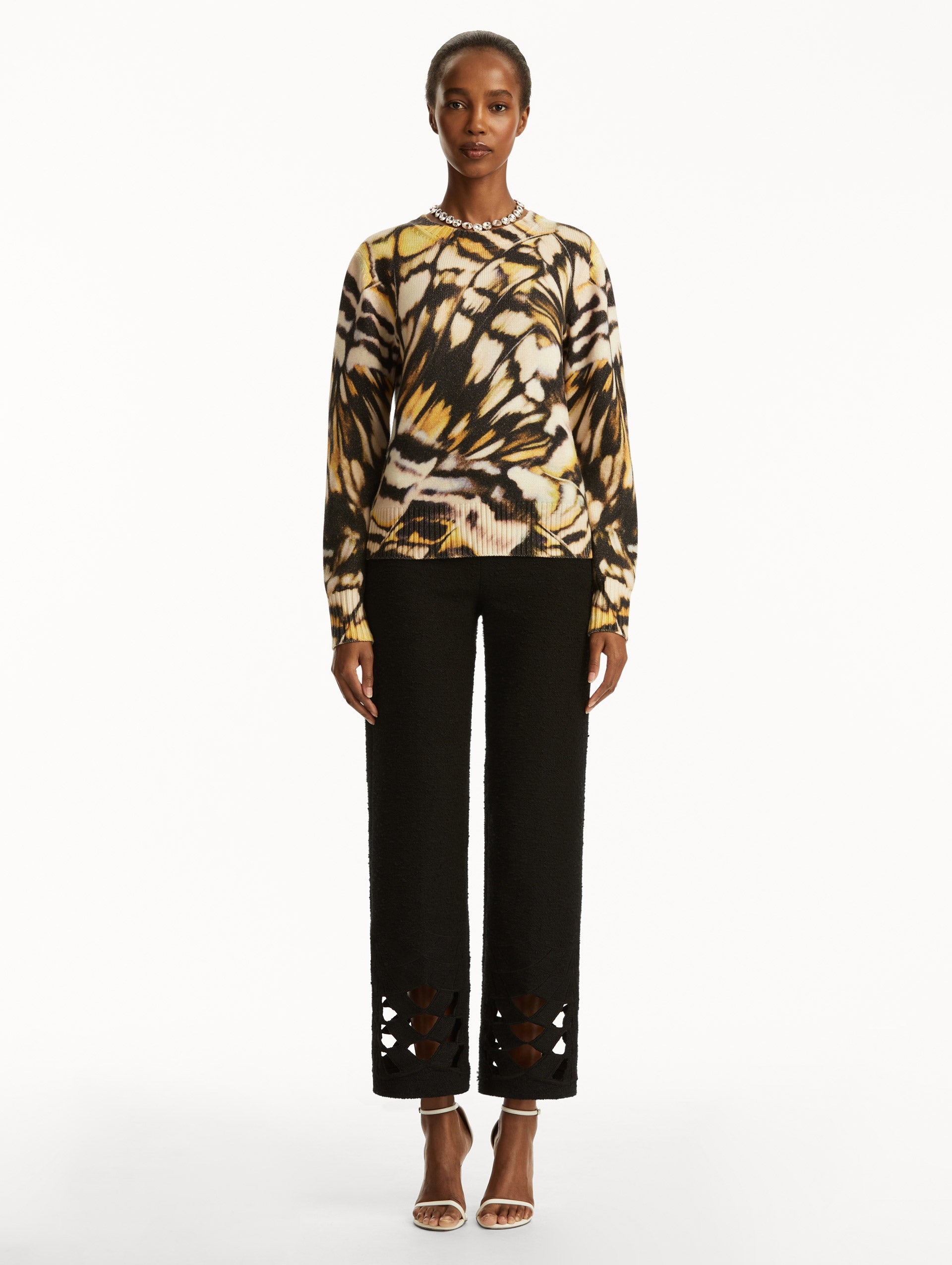 ABSTRACT BUTTERFLY PRINTED PULLOVER - 3