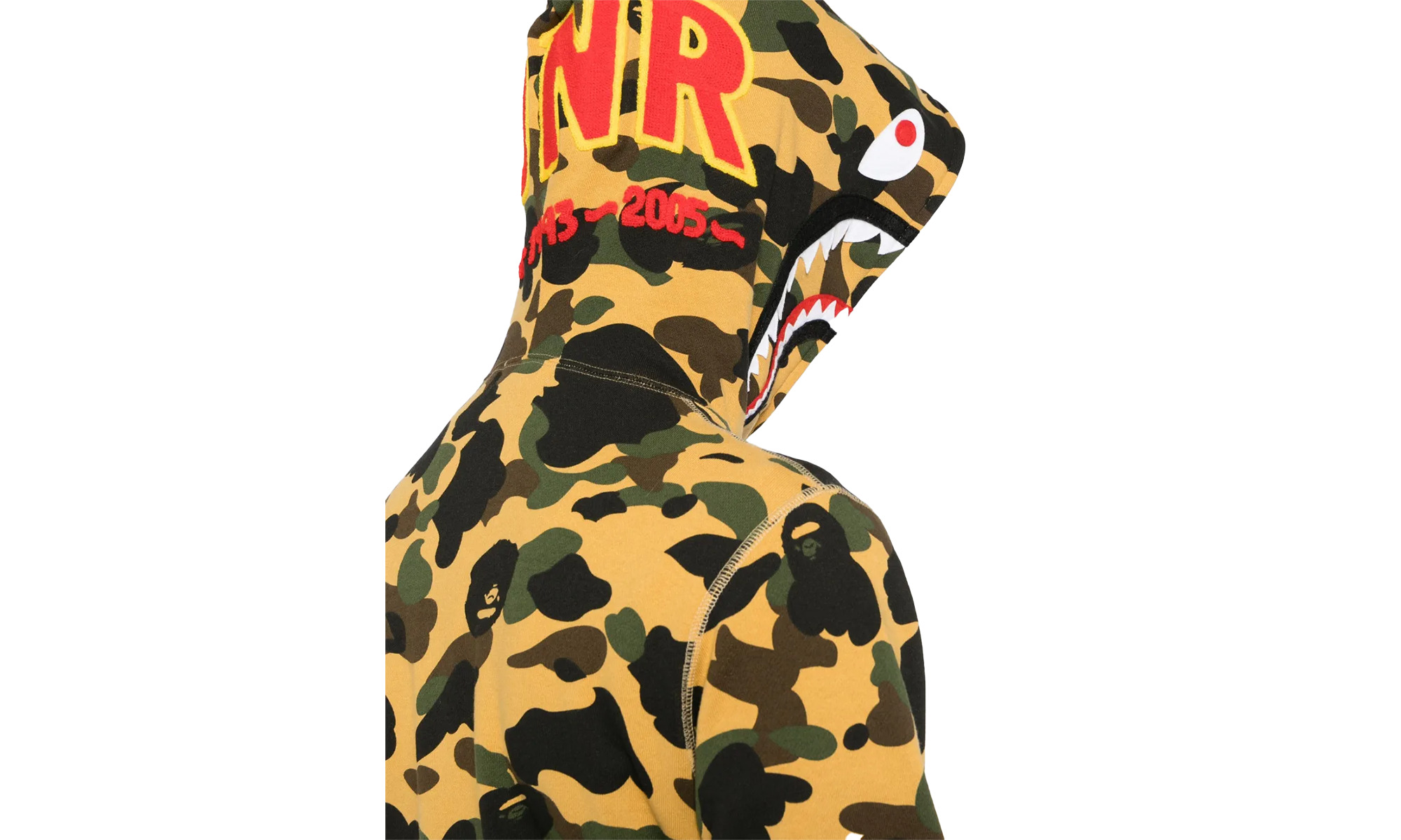 1st Camo Shark Full Zip Hoodie "Yellow" - 2