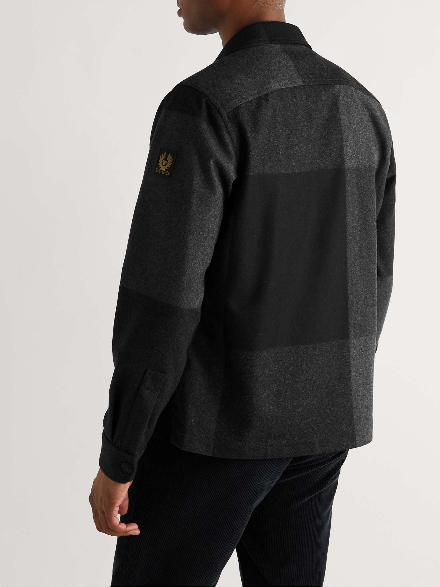 Forge Logo-Appliquéd Checked Wool-Blend Overshirt - 4