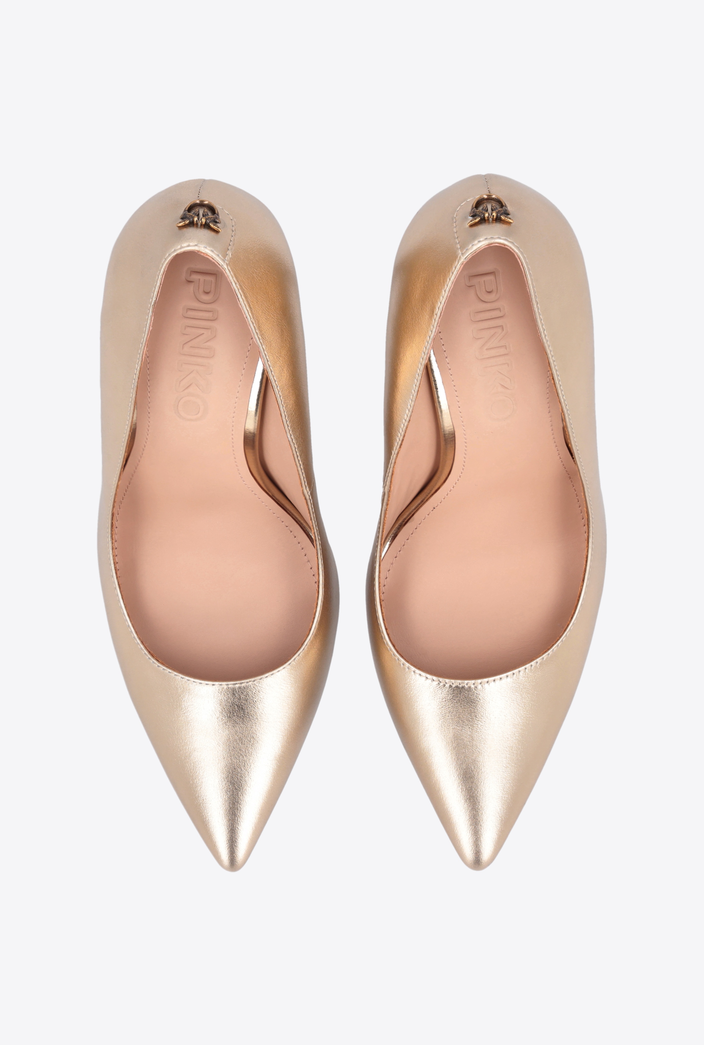 HEELED LAMINATED NAPPA LEATHER PUMPS - 8