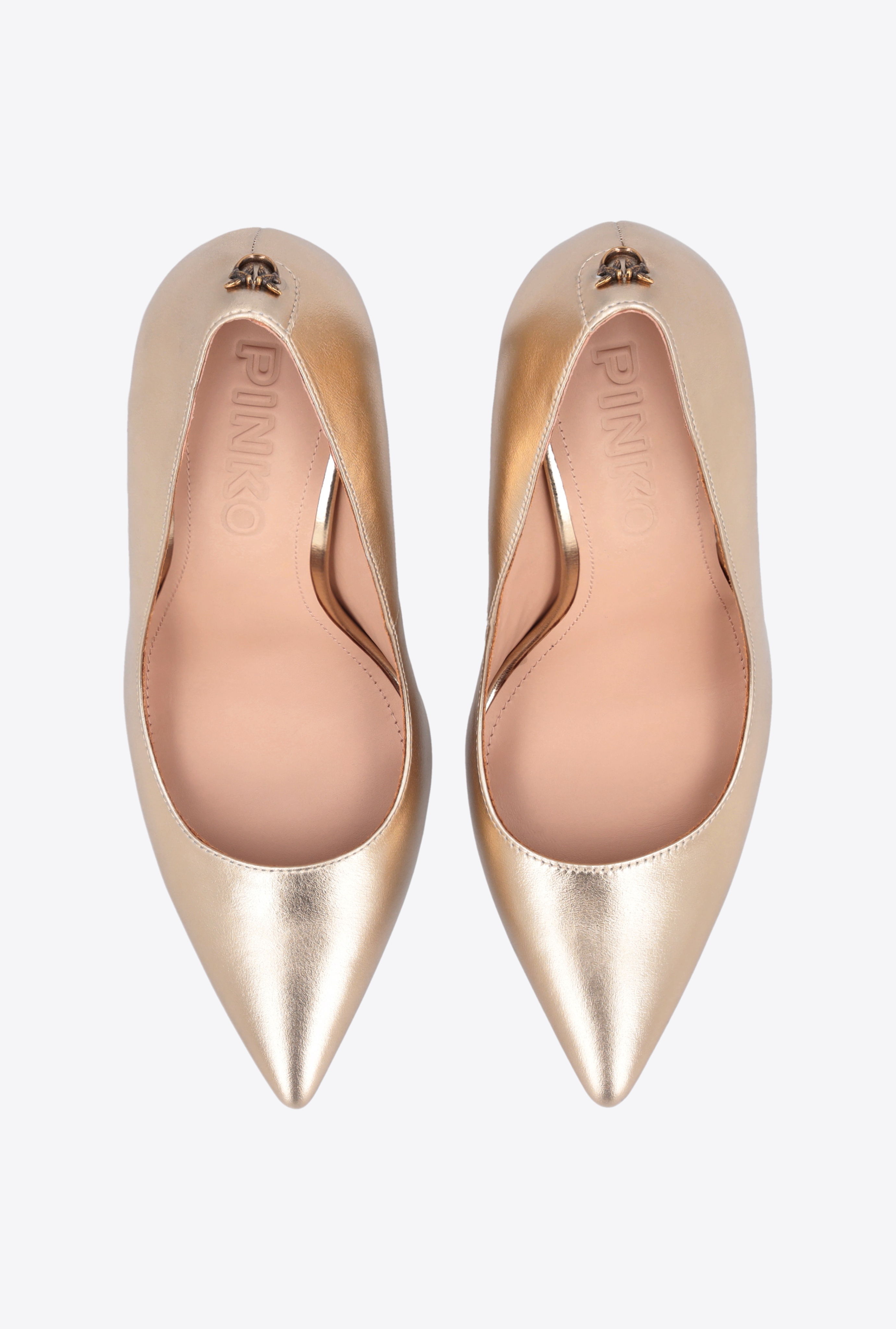 HEELED LAMINATED NAPPA LEATHER PUMPS - 8