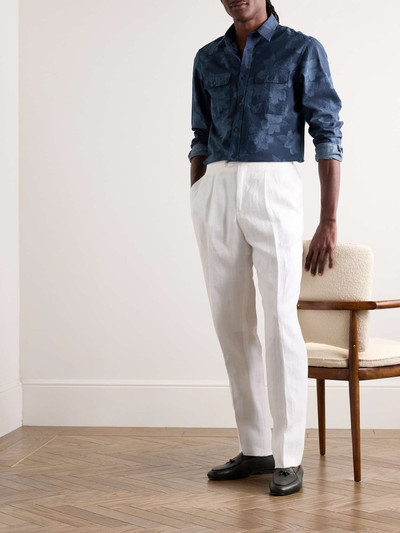Ralph Lauren Slim-Fit Floral-Print Cotton and Linen-Blend Shirt outlook