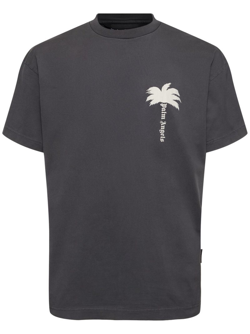 The Palm print cotton t-shirt - 1