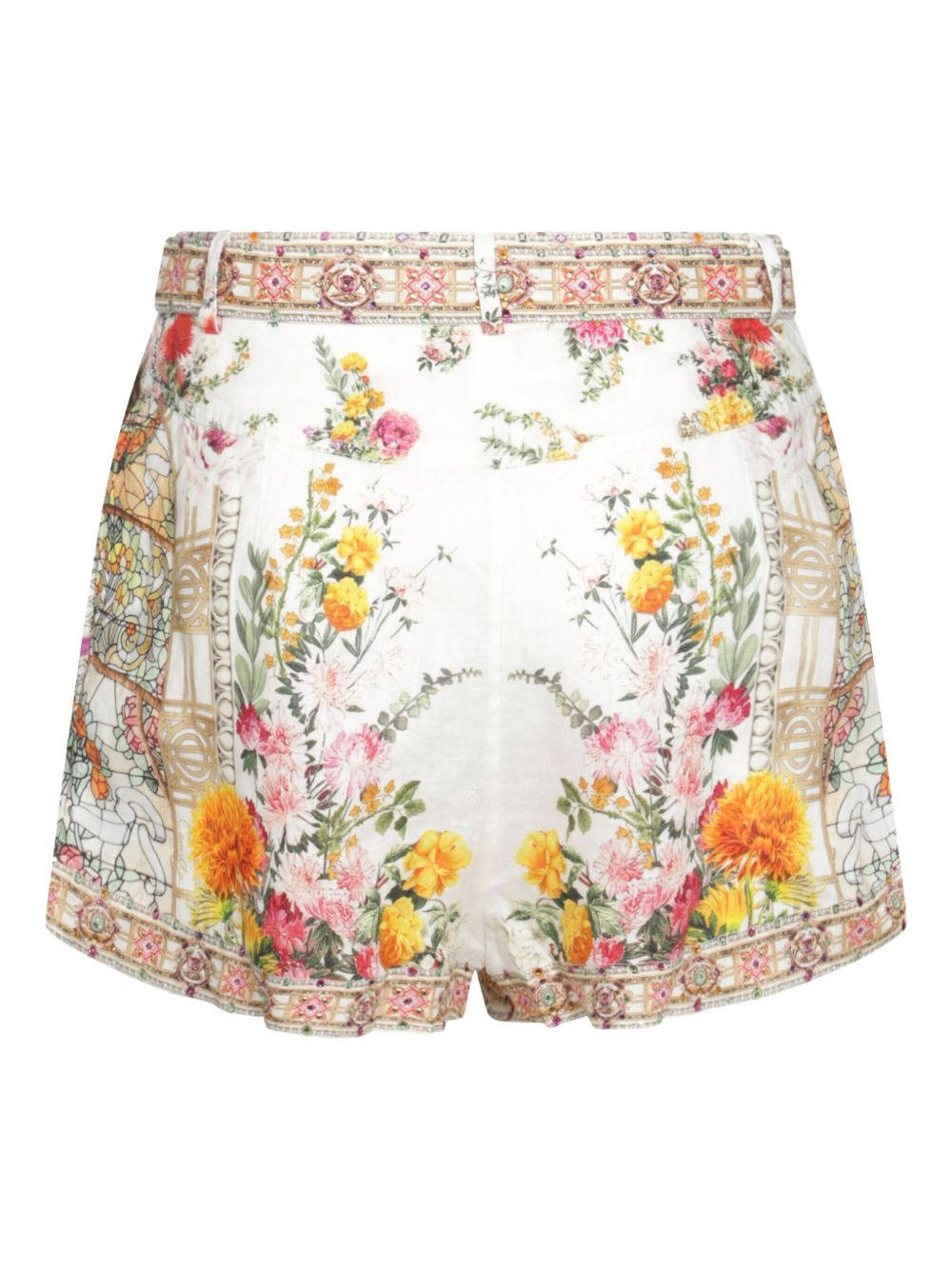 floral-print shorts - 2