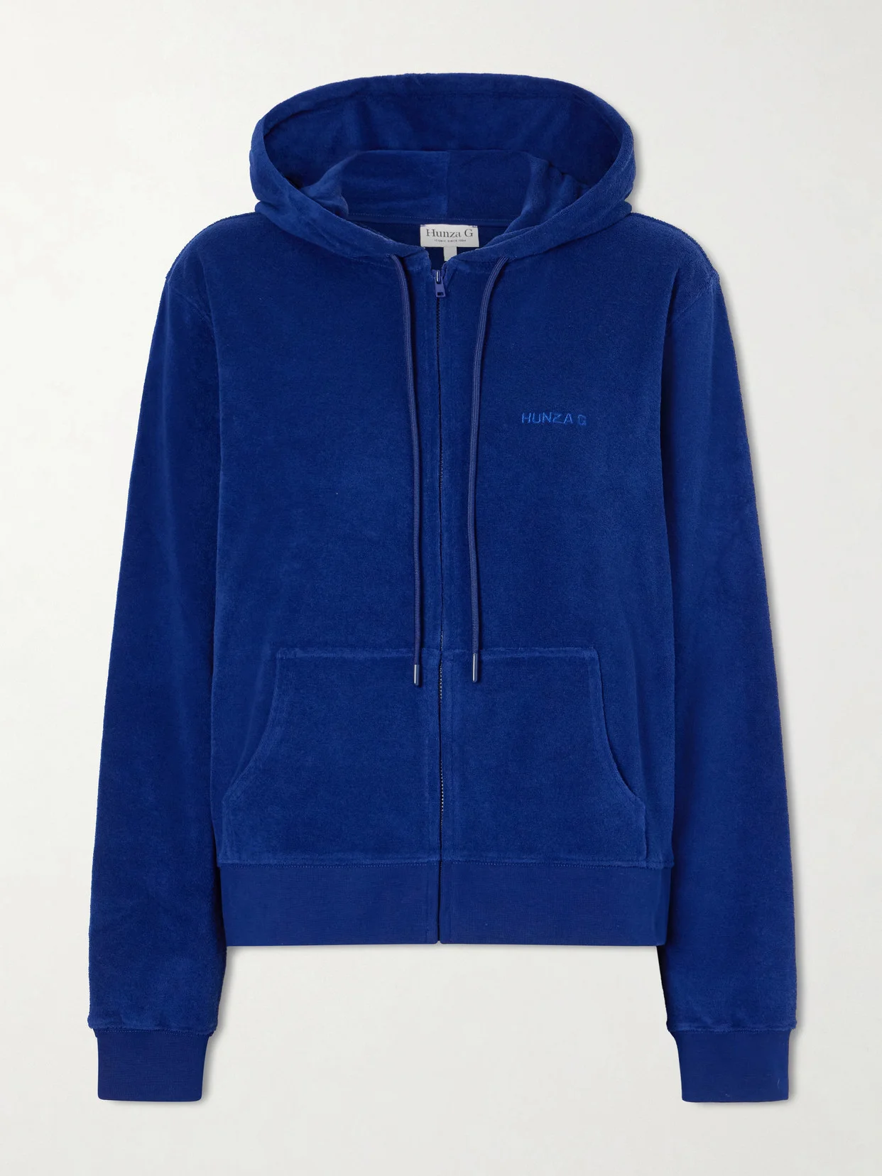 Hooded Embroidered Cotton-terry Top - 1