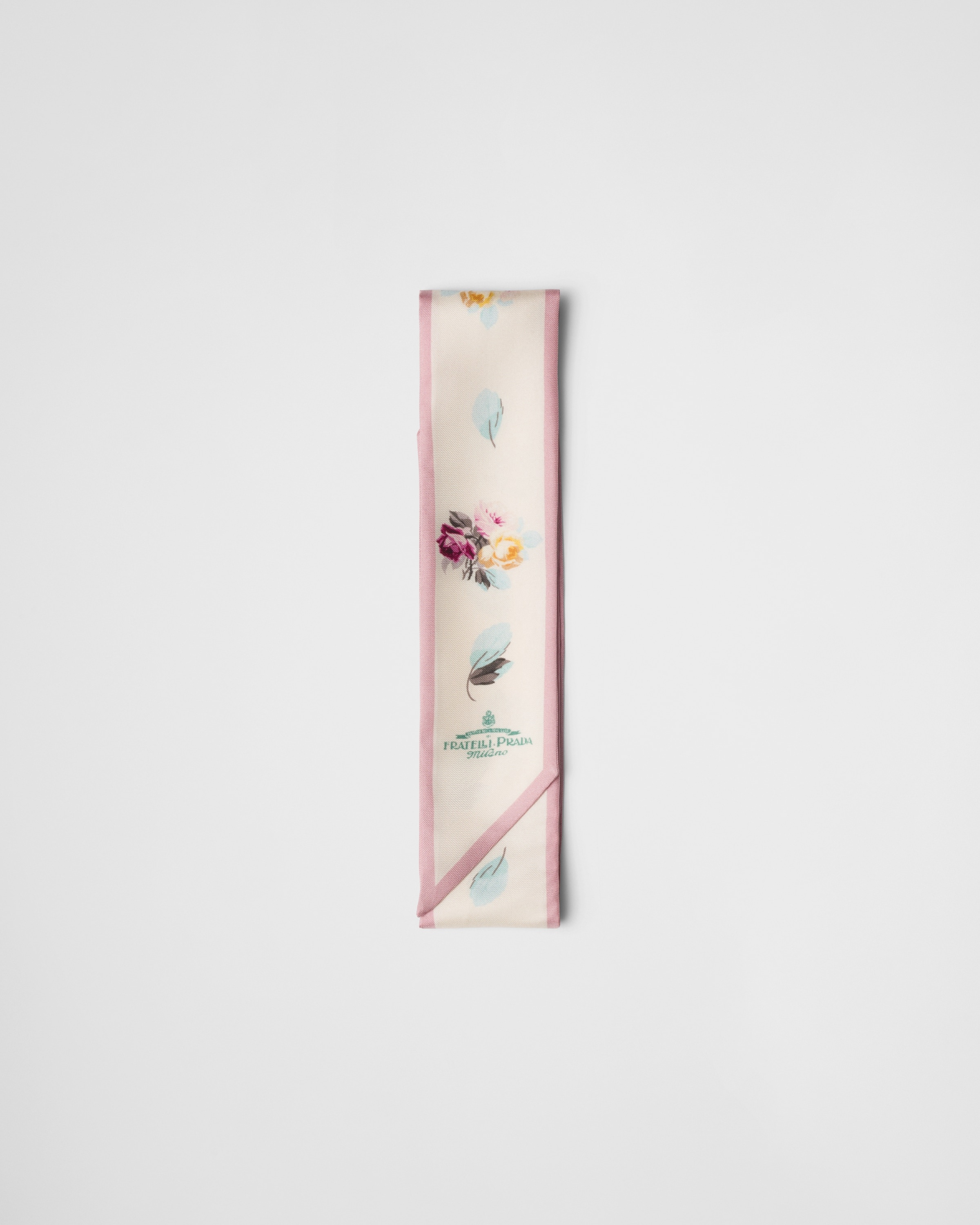 Printed silk twill skinny tie - 1