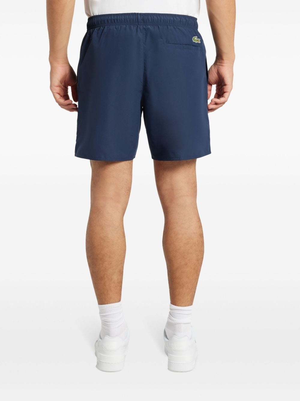 slogan-print swim shorts - 4