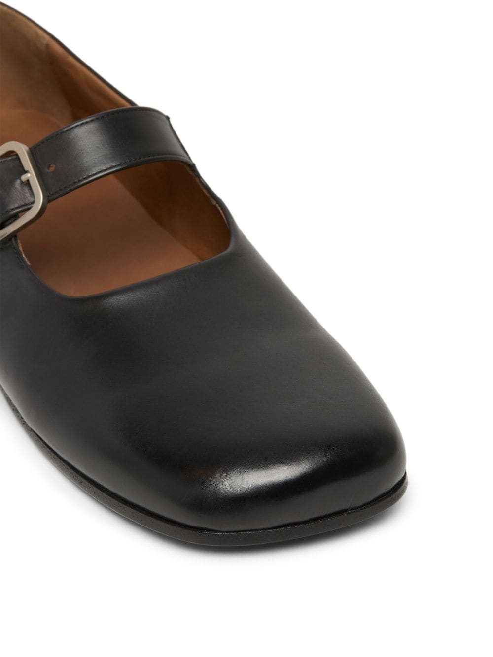 buckled leather ballerina shoes - 4