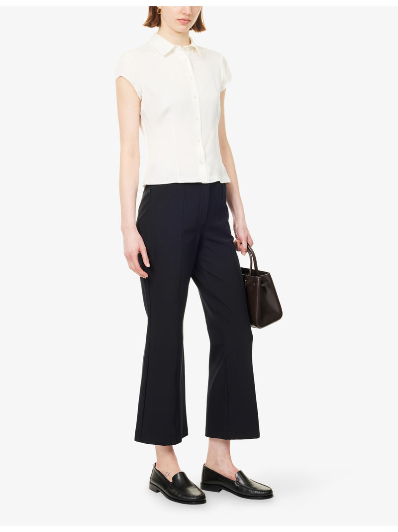 Theory Cap-Sleeve Silk Blouse outlook