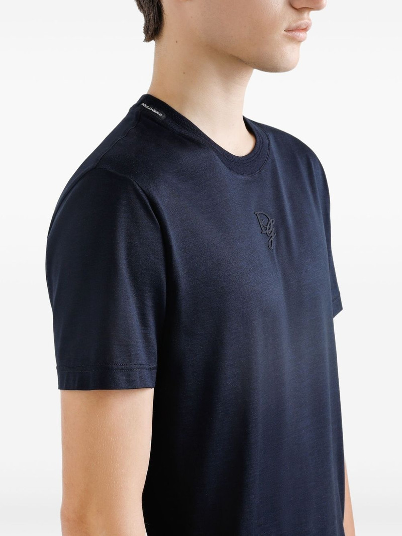 logo silk T-shirt 5