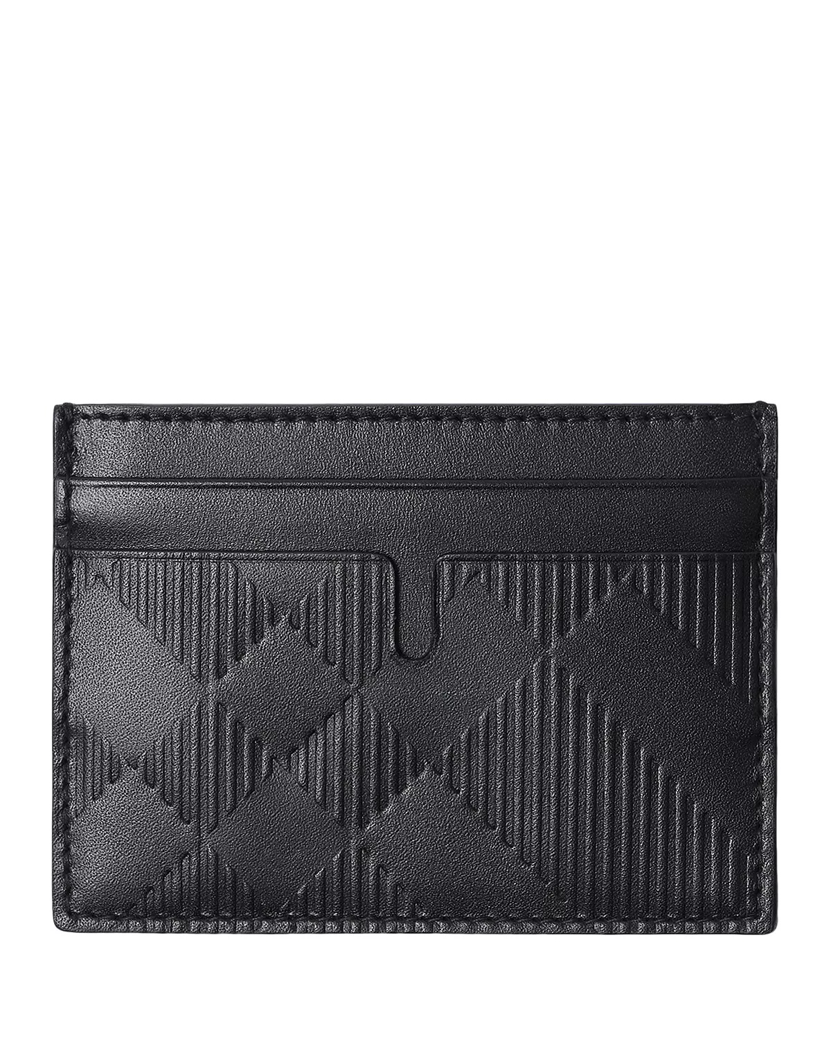 Check Leather Card Case - 2