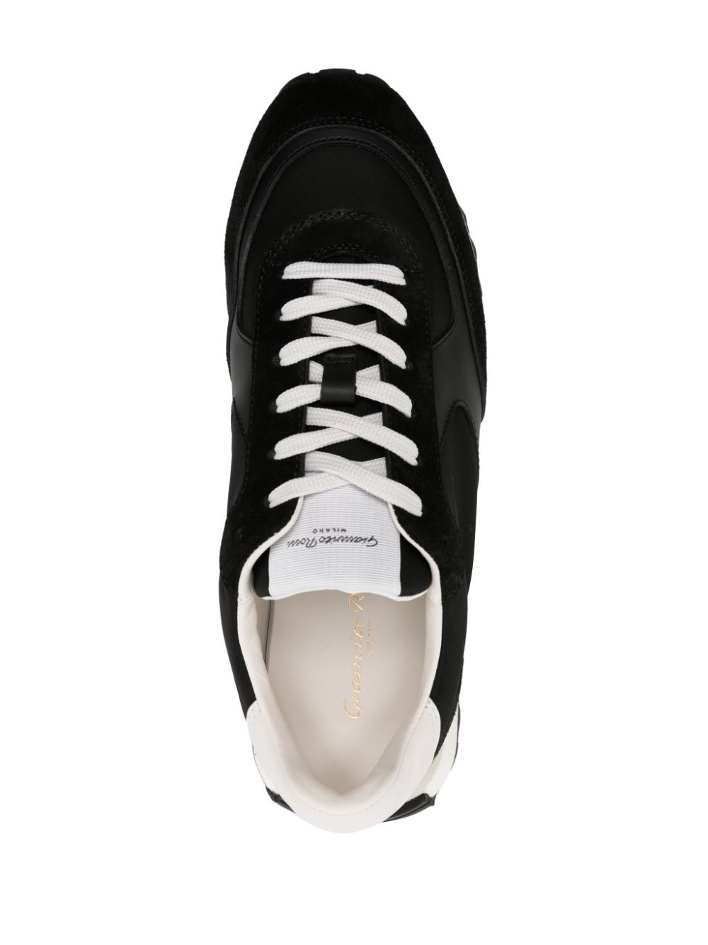 Gravel suede-trim sneakers - 4