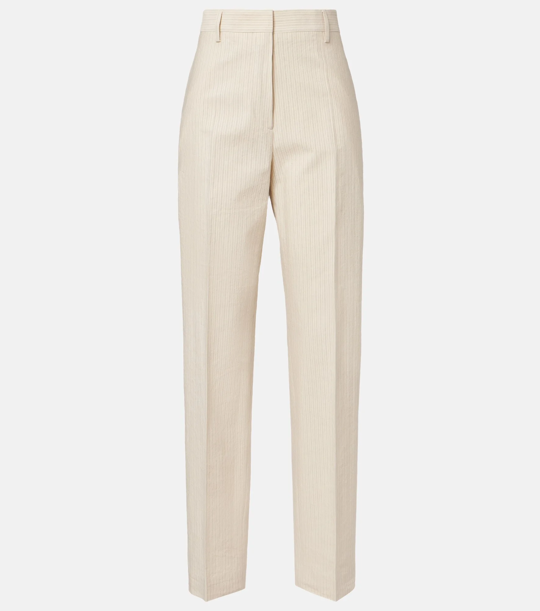 Pilar striped cotton-blend wide-leg pants - 1