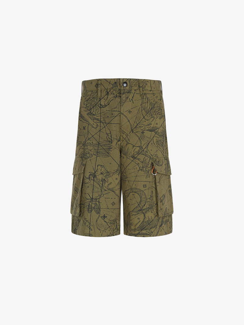 Astral printed multipockets cargo short pants 1