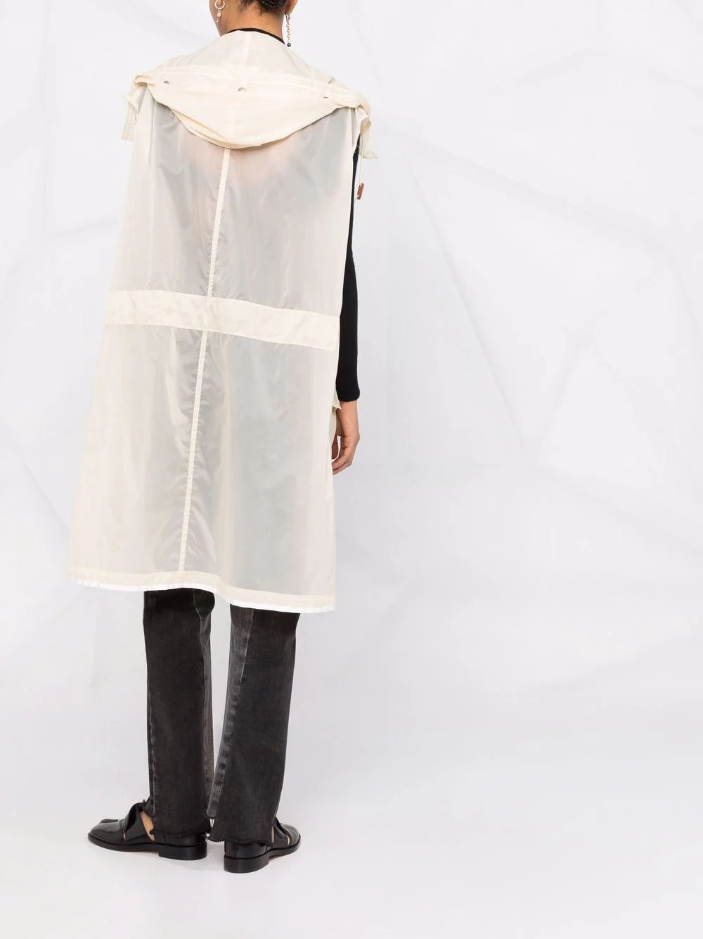 belted hooded trench coat - 4