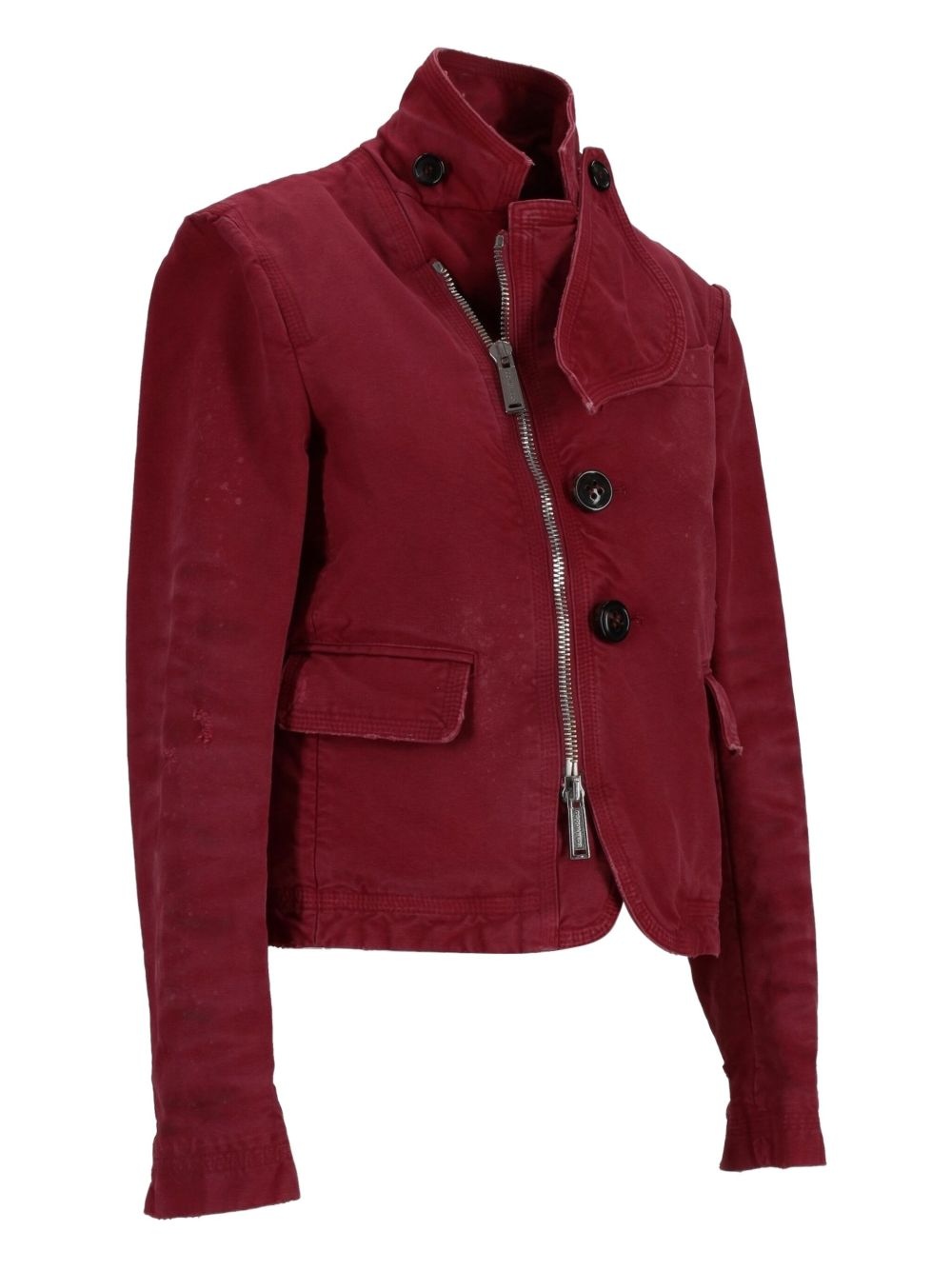 D2 zip-fastening button jacket - 3