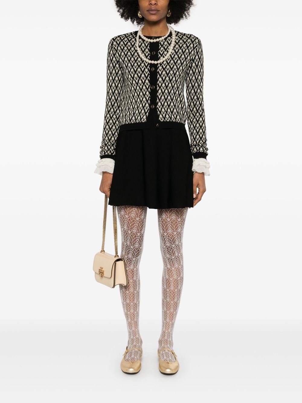 Toute la V-jacquard cardigan - 2