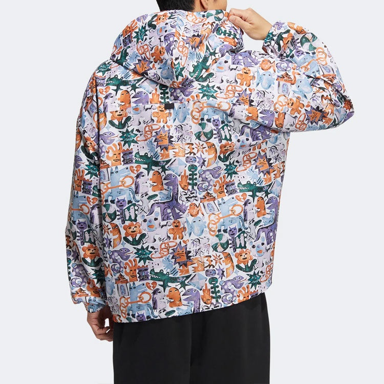 Adidas Originals Knit COL AOP Jackets 'White Orange Purple' HR6438 - 3