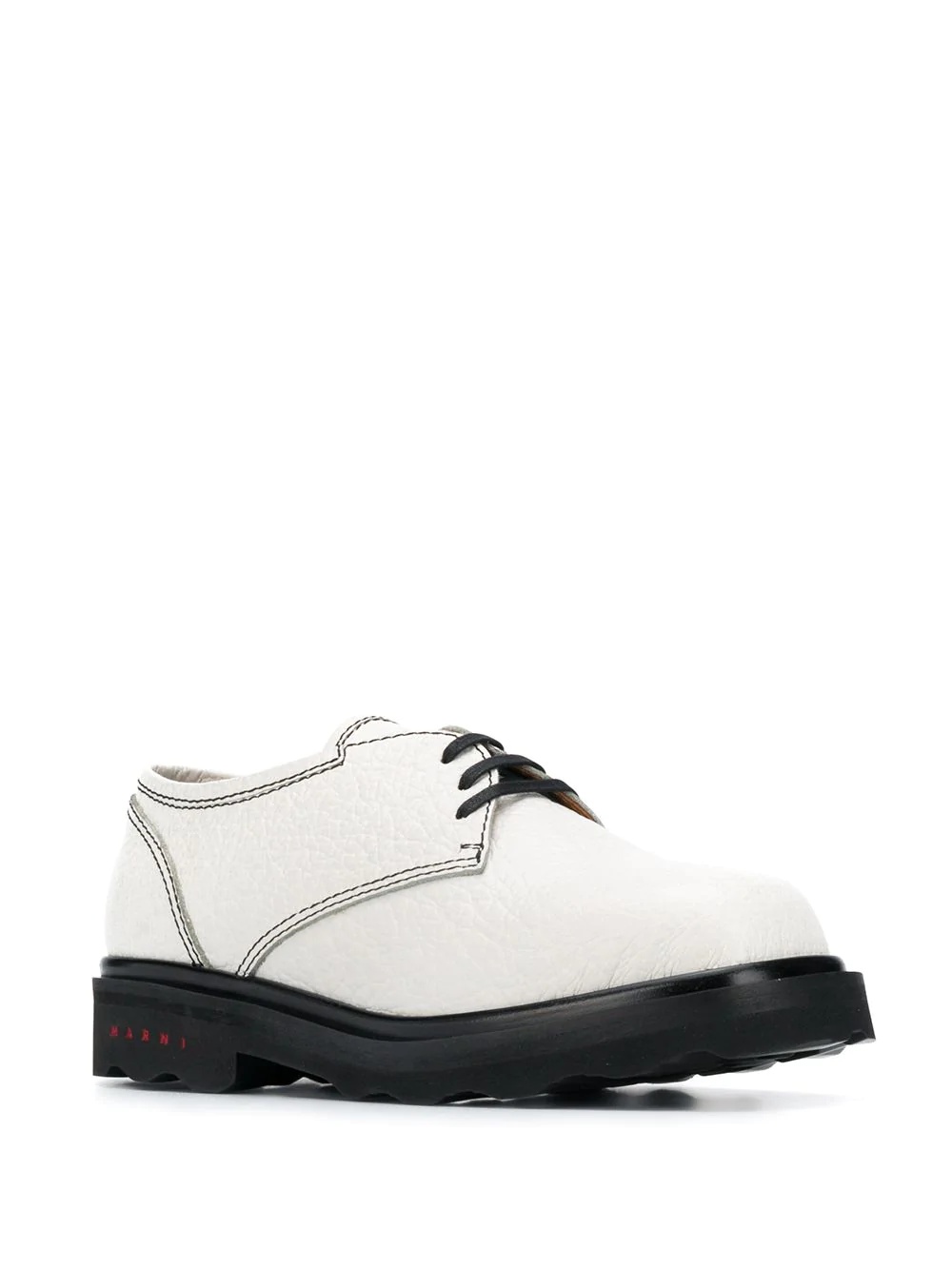 contrast-stitching Derby shoes - 2