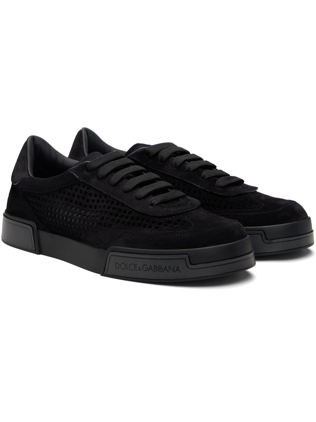 Black Suede Portofino Yacht Sneakers - 4