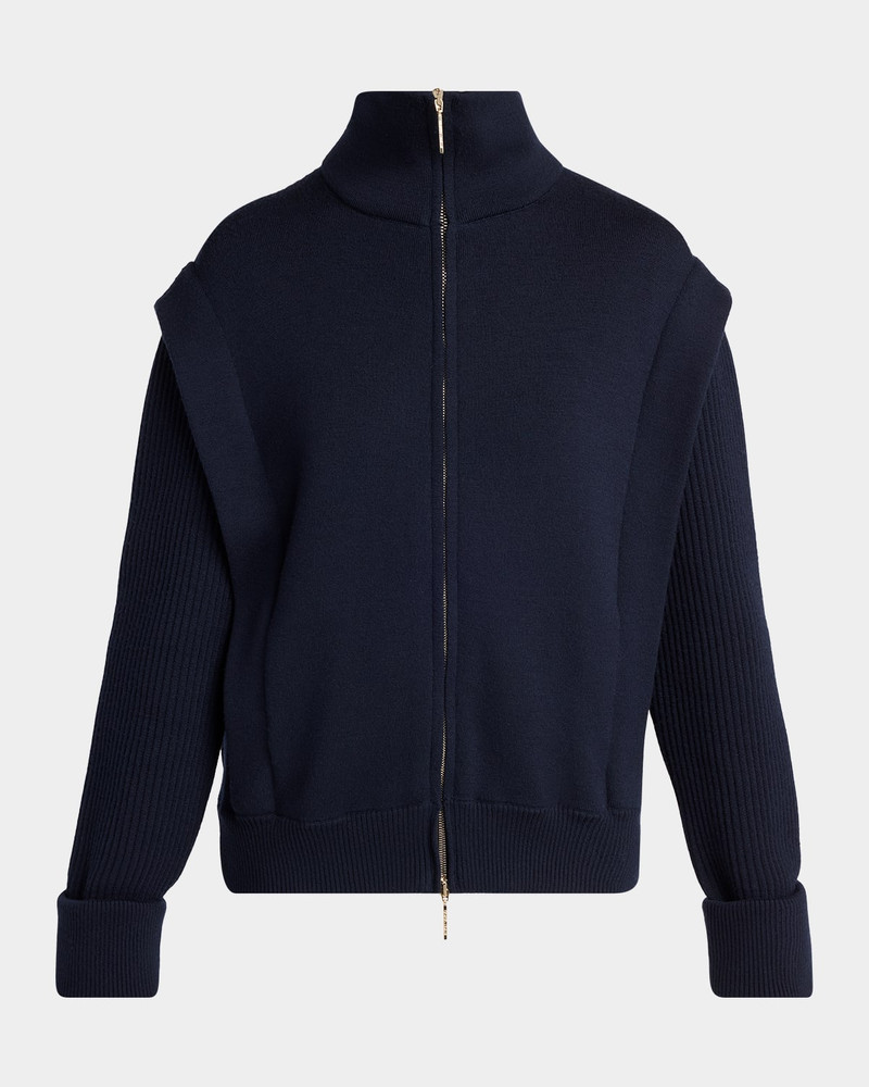 Wool-Blend Blouson Jacket 1