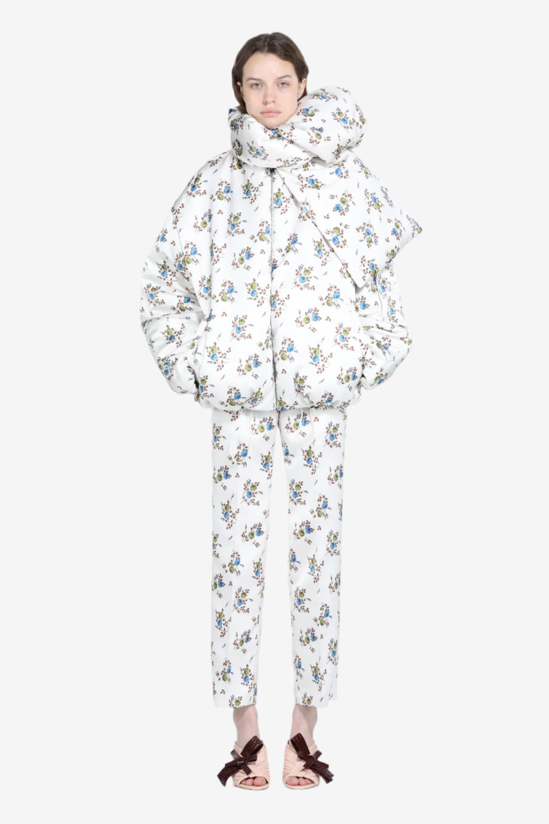 PADDED BOMBER JACKET WITH FLORAL PRINT 1