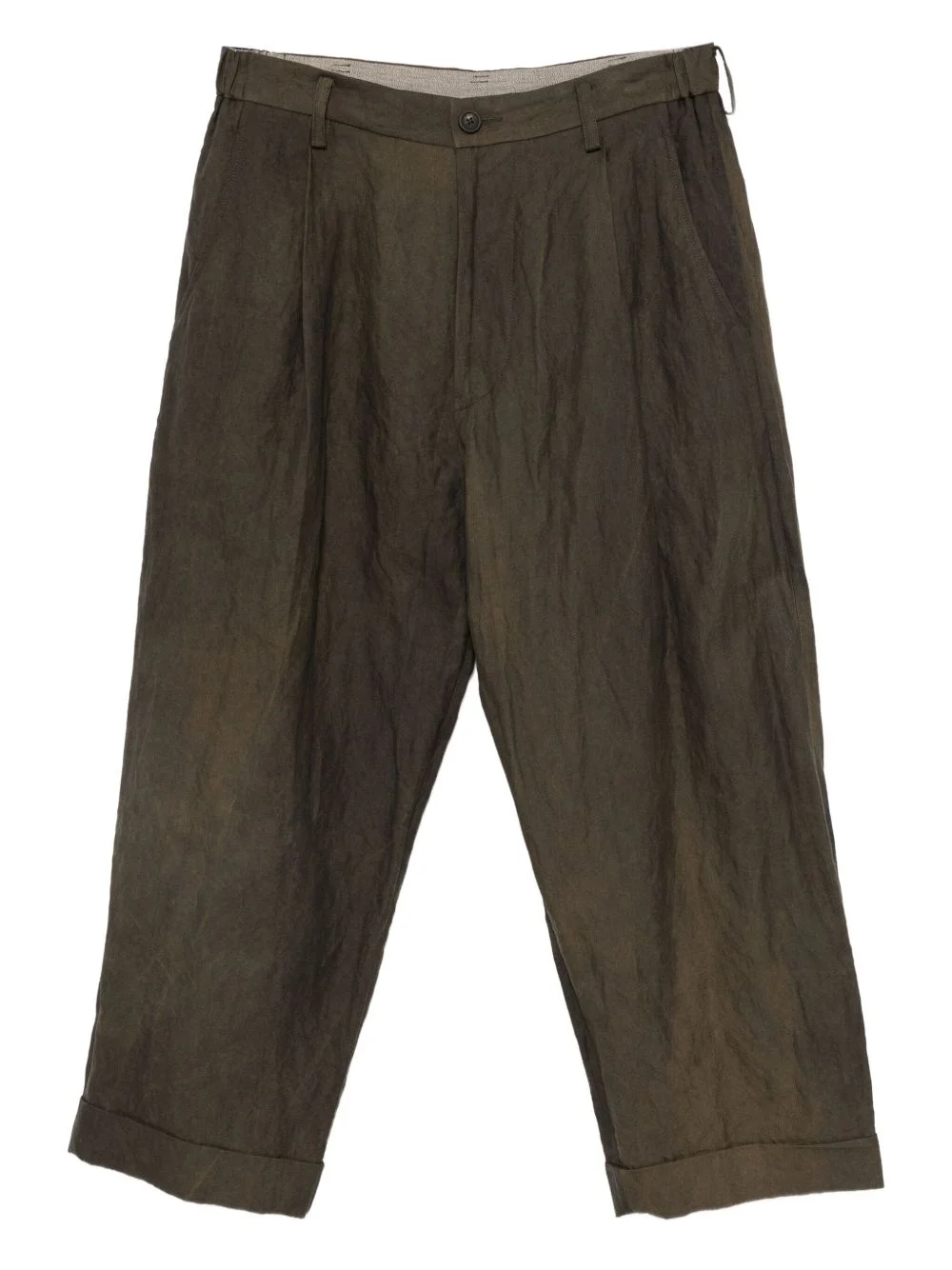 pleated dyed trousers - 1