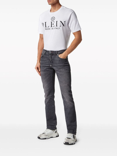 PHILIPP PLEIN logo-patch straight-leg jeans outlook