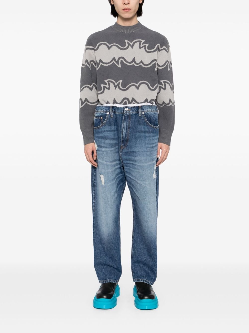 jacquard-knitted jumper - 2