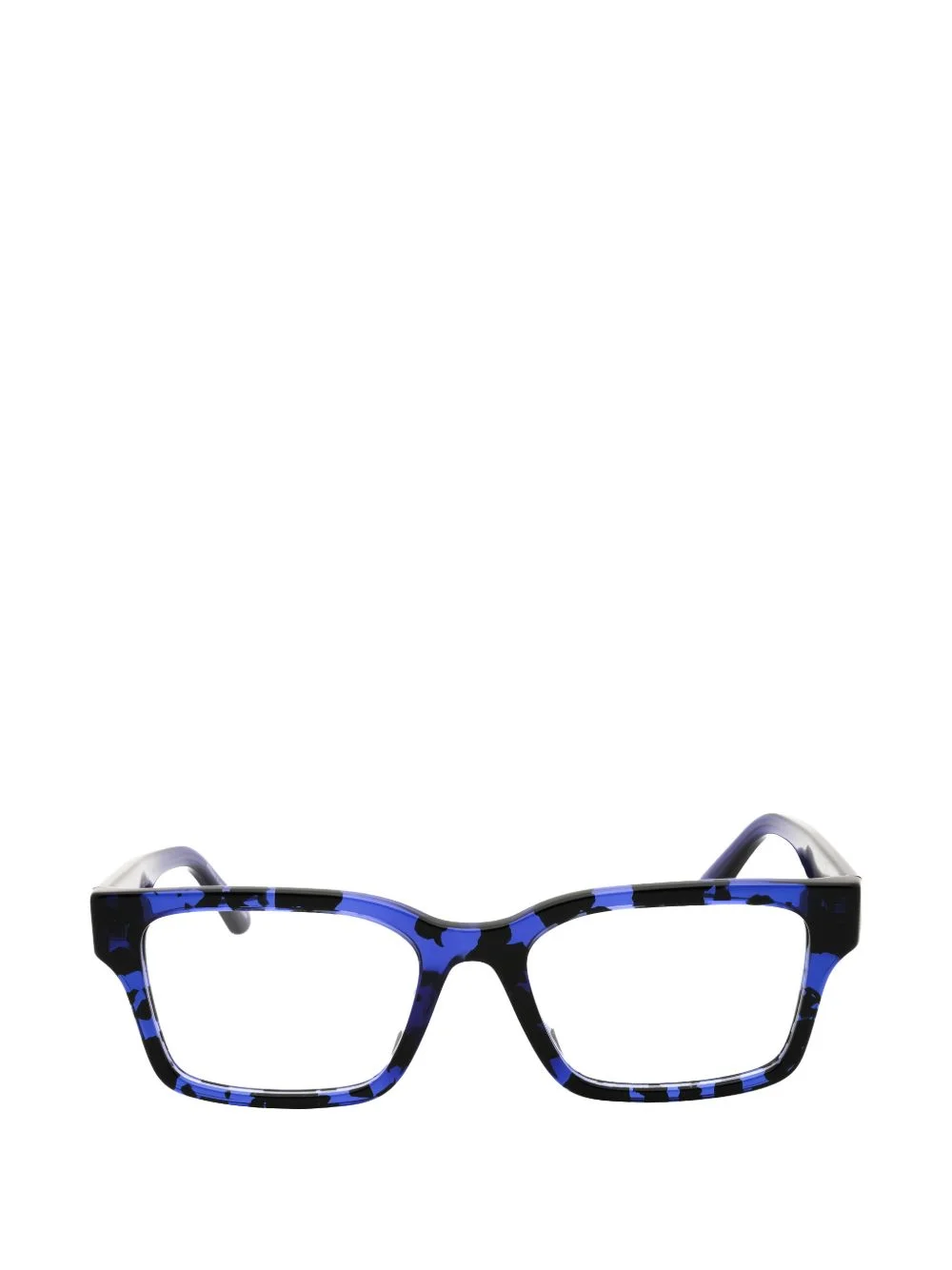 tortoiseshell-effect rectangle-frame glasses - 1