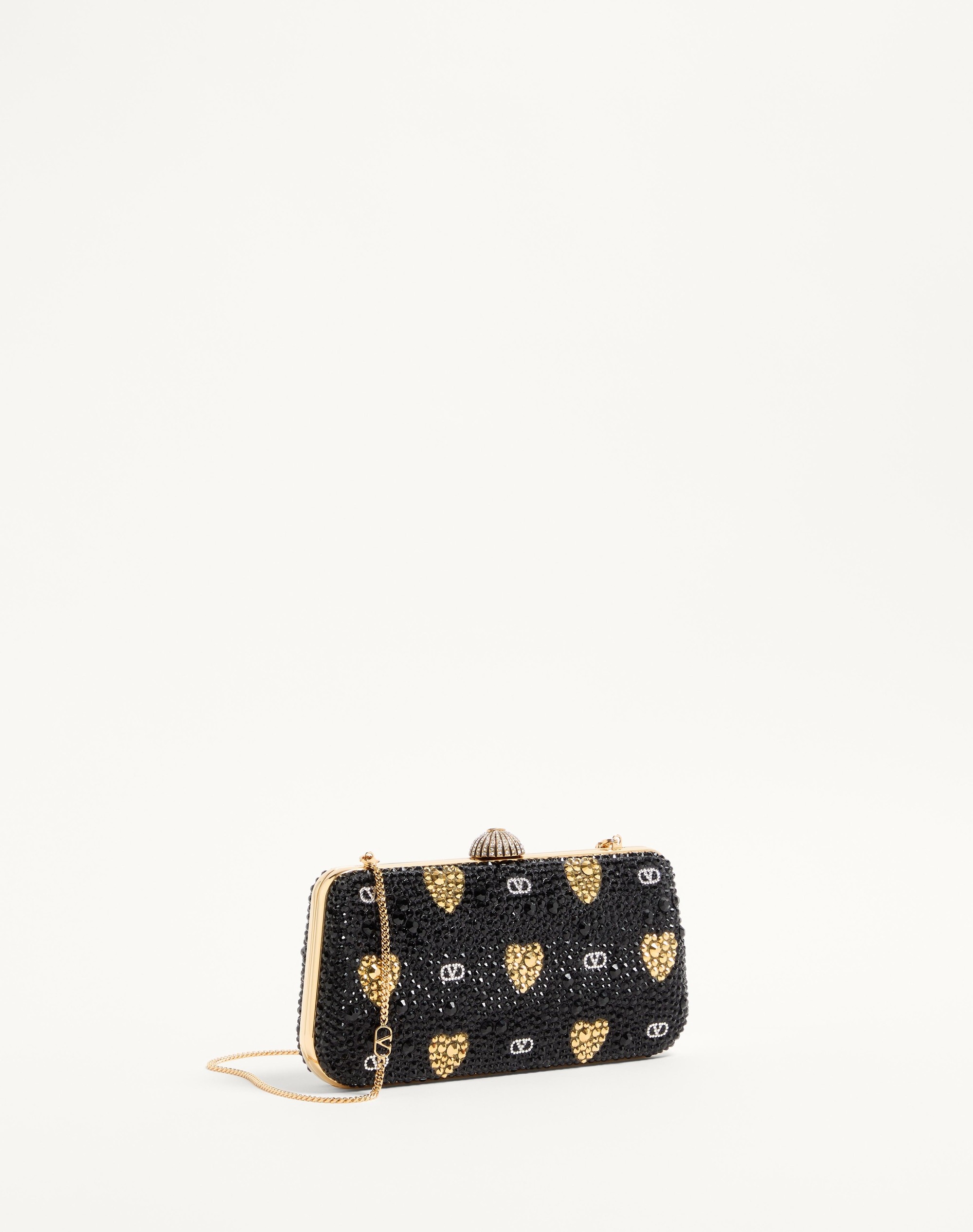 CARRY SECRETS MINAUDIERE WITH RHINESTONE COUR DE CŒUR MOTIF - 3