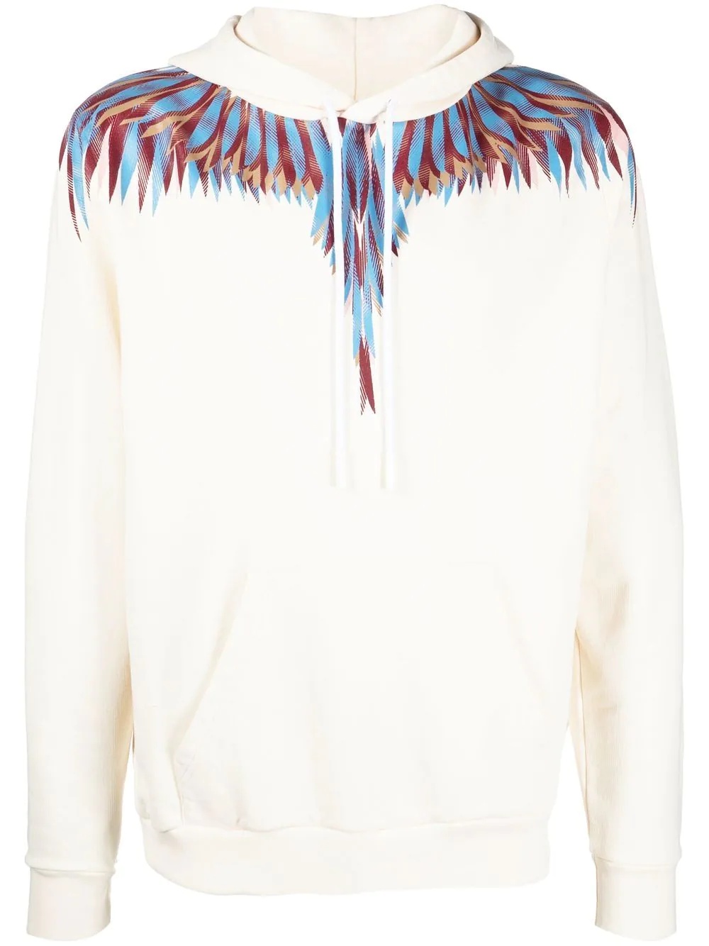 Wings-print cotton hoodie - 1