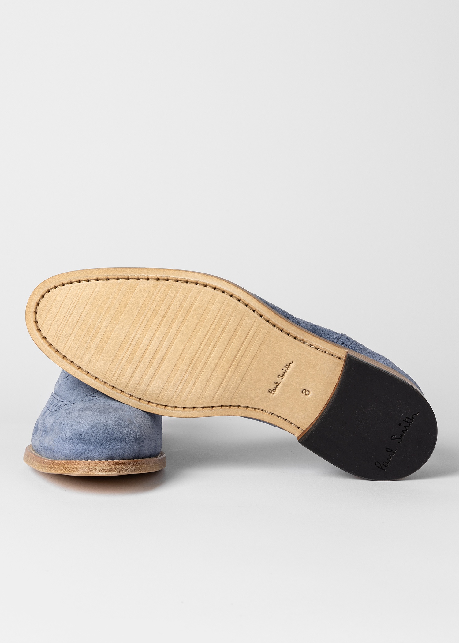 Light Blue Suede 'Niccolo' Brogues - 4