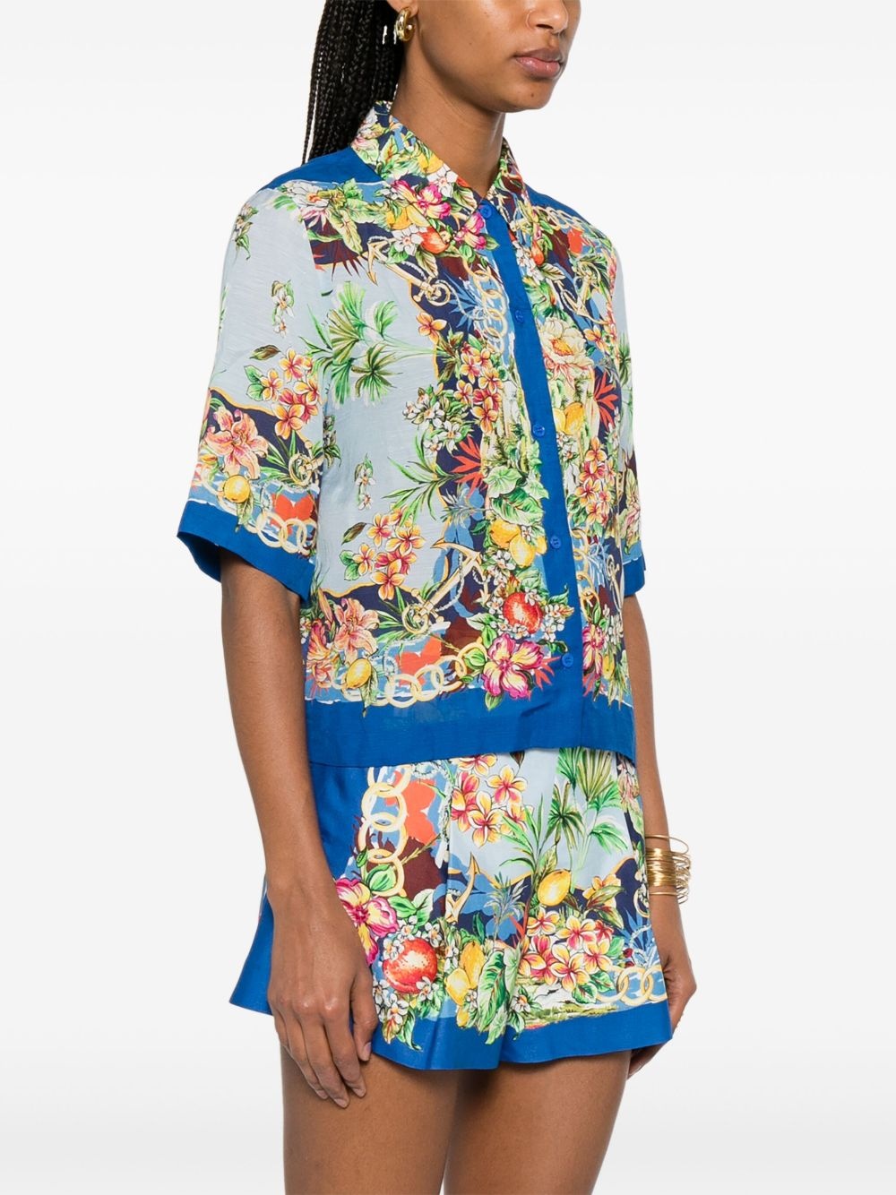 floral-print shirt - 3